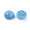 Synthetic Blue Turquoise Cabochons G-F528-31-6mm-2