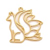 Alloy Open Back Bezel Pendants X-PALLOY-F280-03G-1