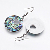 Abalone Shell/Paua Shell Dangle Earrings EJEW-F147-C14-01-2