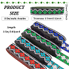 14M 4 Colors Ethnic Style Polyester Ribbon OCOR-FG0001-49B-2