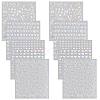 8 Sheets 4 Styles Laser Heart Pattern Nail Art Sticker DIY-CY0001-90-6