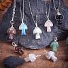 Natural Strawberry Quartz  Pendants PALLOY-SW0004-02-5