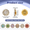 120Pcs 6 Colors Alloy Rhinestone Snap Buttons DIY-CY0002-30-2