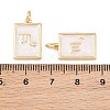 Brass Enamel Pendants KK-CBA62C2-01B-4
