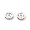 Brass Micro Pave Cubic Zirconia Beads KK-R216-10C-S-1