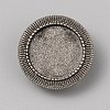 Tibetan Style Zinc Alloy Bolo Tie Slides Clasp Cabochon Settings FIND-WH0260-37J-AS-1
