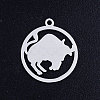 Tarnish Resistant 201 Stainless Steel Pendants STAS-S105-JN362-2-1
