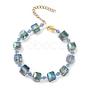 Electroplate Glass Beaded Stretch Bracelets for Women BJEW-JB11213-02-1