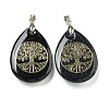 Synthetic Blue Goldstone Teardrop Pendants G-Q175-01C-1