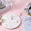 200Pcs 2 Style 316 Surgical Stainless Steel Wine Glass Charms Rings STAS-SC0007-20-4