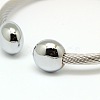 Tarnish Resistant 304 Stainless Steel Torque Bangles BJEW-N225-76P-3