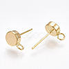 Brass Stud Earring Findings X-KK-T038-293G-1