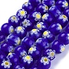 Round Millefiori Glass Beads Strands LK-P002-02-1