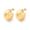 Moon 304 Stainless Steel Stud Earrings EJEW-A125-23G-4