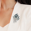 Flower Alloy Rhinestone Brooches for Backpack Clothes PW-WGB7B94-01-2