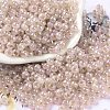 6/0 Opaque Colours Rainbow Plated Round Glass Seed Beads SEED-T006-04D-02-1