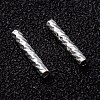 Corrugated Brass Tube Beads KK-H759-28A-S-1