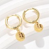 Brass Cubic Zirconia Hoop Earrings EJEW-Q015-01G-D-5