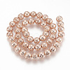 Electroplated Natural Lava Rock Beads Strands X-G-T061-55C-6mm-2