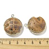 Electroplated Natural Druzy Agate Pendants G-A229-01B-3