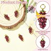 Natural Garnet Round Beaded Grape Pendants G-CJC0007-01-3