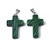 Synthetic Malachite Pendants G-J354-01A-2