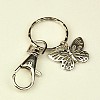 Tibetan Style Butterfly Keychain KEYC-JKC0009-15-1