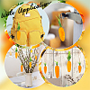 45Pcs 3 Style Flocky Foam Pendant Decoration HJEW-GL0001-03-7