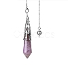 Natural Amethyst Dowsing Pendulum Big Pendants PW-WGF0B2B-20-1