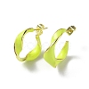 Enamel Twist Stud Earrings EJEW-P214-03G-04-1