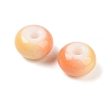 Opaque Spray Painted Glass Beads GLAA-G118-01D-2