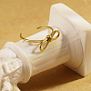 Stylish 304 Stainless Steel Bowknot Open Cuff Ring for Women Daily Wear LS-GB8358-2-1