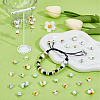 72Pcs 6 Styles Floral Printed Porcelain Beads PORC-PH0001-44-4