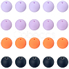 Rubberized Style Imitated Silicone Acrylic Beads MACR-PA0001-06B-04-6