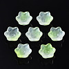 Transparent Two Tone Spray Painted Glass Beads GLAA-Q089-002B-010-2