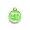 Alloy Enamel Pendants ENAM-S124-01A-06F-3