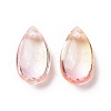 Transparent Glass Charms GLAA-O017-01F-4