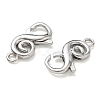 Brass S-Shaped Swirl Lobster Clasp for Jewelry Making KK-CBA5585-05P-2