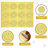 12 Sheets Self Adhesive Gold Foil Embossed Stickers DIY-WH0451-015-3