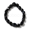 Natural Black Agate Beads Strands G-H295-A01-04-3