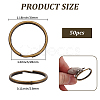50Pcs Iron Keychain Clasps FIND-SP0005-56AB-2