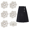 Brass Micro Pave Clear Cubic Zirconia Shank Buttons DIY-GA0003-57-1