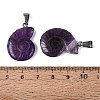 Natural Amethyst Pendants G-Q601-45E-3