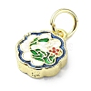 Rack Plating Brass Enamel Pendants KK-M282-06G-3