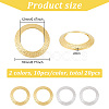 BENECREAT 20Pcs 2 Colors Brass Linking Rings KK-BC0012-90-2