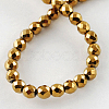 Non-magnetic Synthetic Hematite Beads Strands G-Q890-3mm-3-1