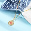 Brass Pendant Necklaces NJEW-R006-01G-03-3