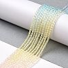 Transparent Gradient Color Glass Beads Strands GLAA-G101-2mm-01-3