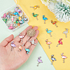 PandaHall Elite 48Pcs 12 Colors Alloy Enamel Connector Charms ENAM-PH0002-23-6