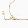 Brass Micro Pave Clear Cubic Zirconia Pendant Necklaces NJEW-J059-01E-4
